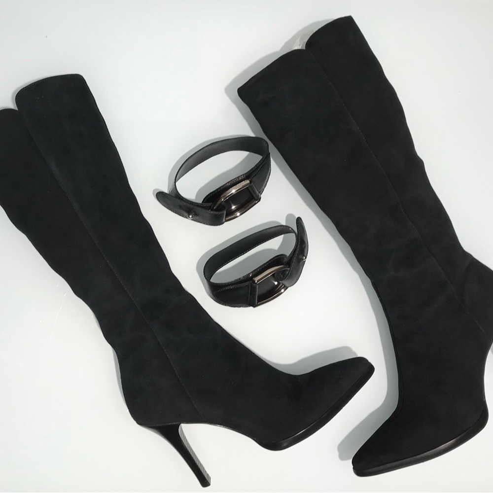 Antonio Melani Black Suede Boots - Picture 3 of 11